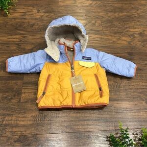 Patagonia Kids Jacket in Light Blue and Yellow